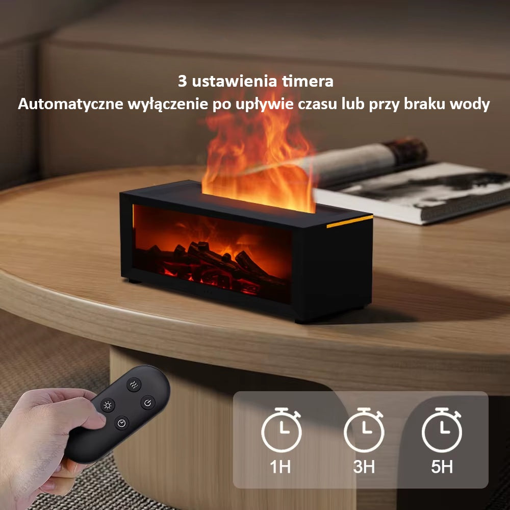 Dyfuzor Aromaterapeutyczny „Kominek” z Nawilżaczem Powietrza i RGB